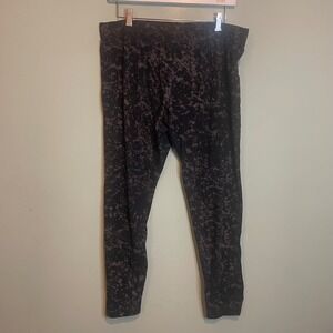 Maurices Womens Black Brown Abstract Print Leggings Size 2‎